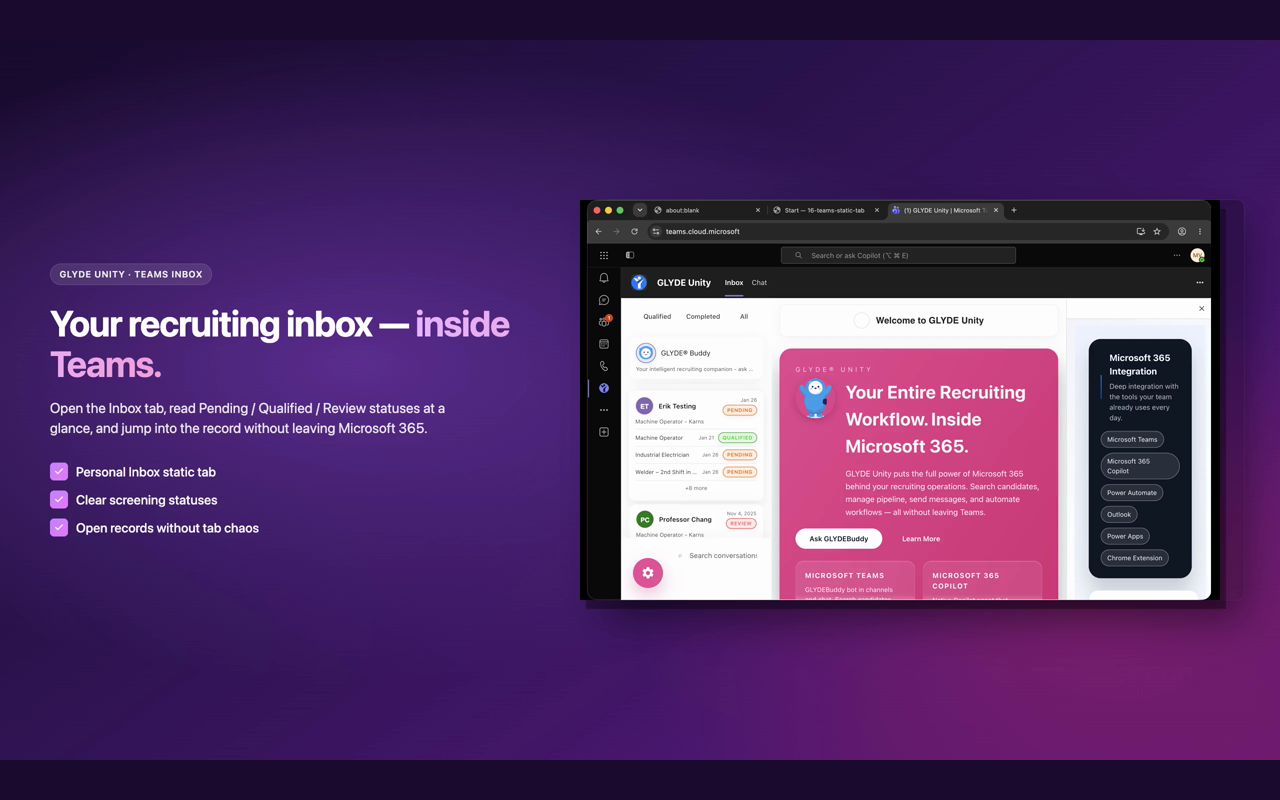 Recruiting Inbox in Teams