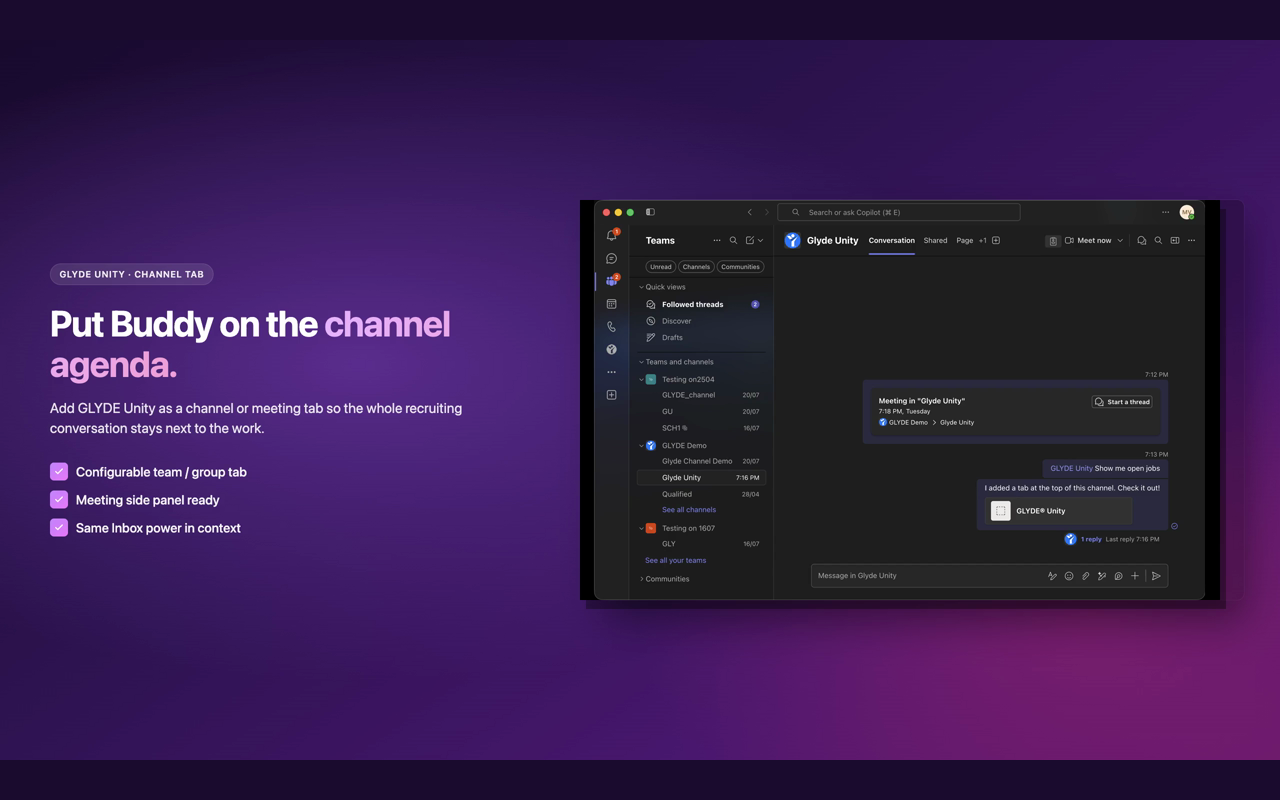 Channel & Meeting Tabs